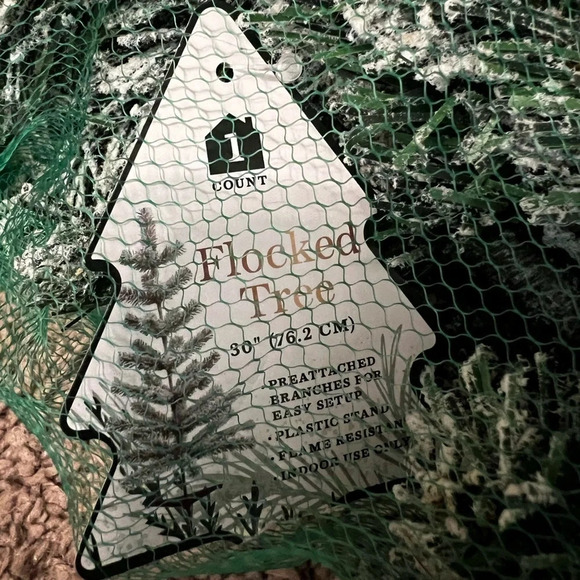 NWT 30” Flocked Christmas Tree - Picture 3 of 5